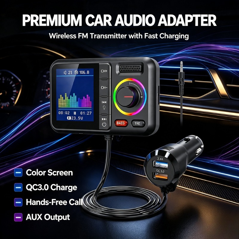 Audio Music Track - Беспроводной аудиоадаптер для автомобиля, устройство QC3.0
