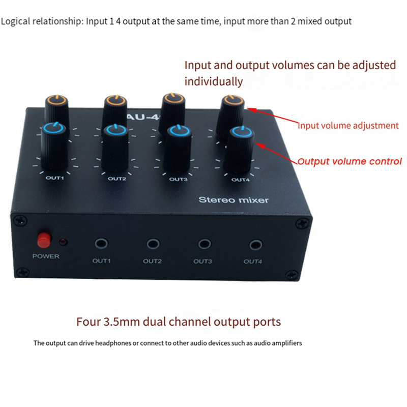 M07K-AU-404 Стереозвук Четыре  – обзор и цена Audio And Music Mixer