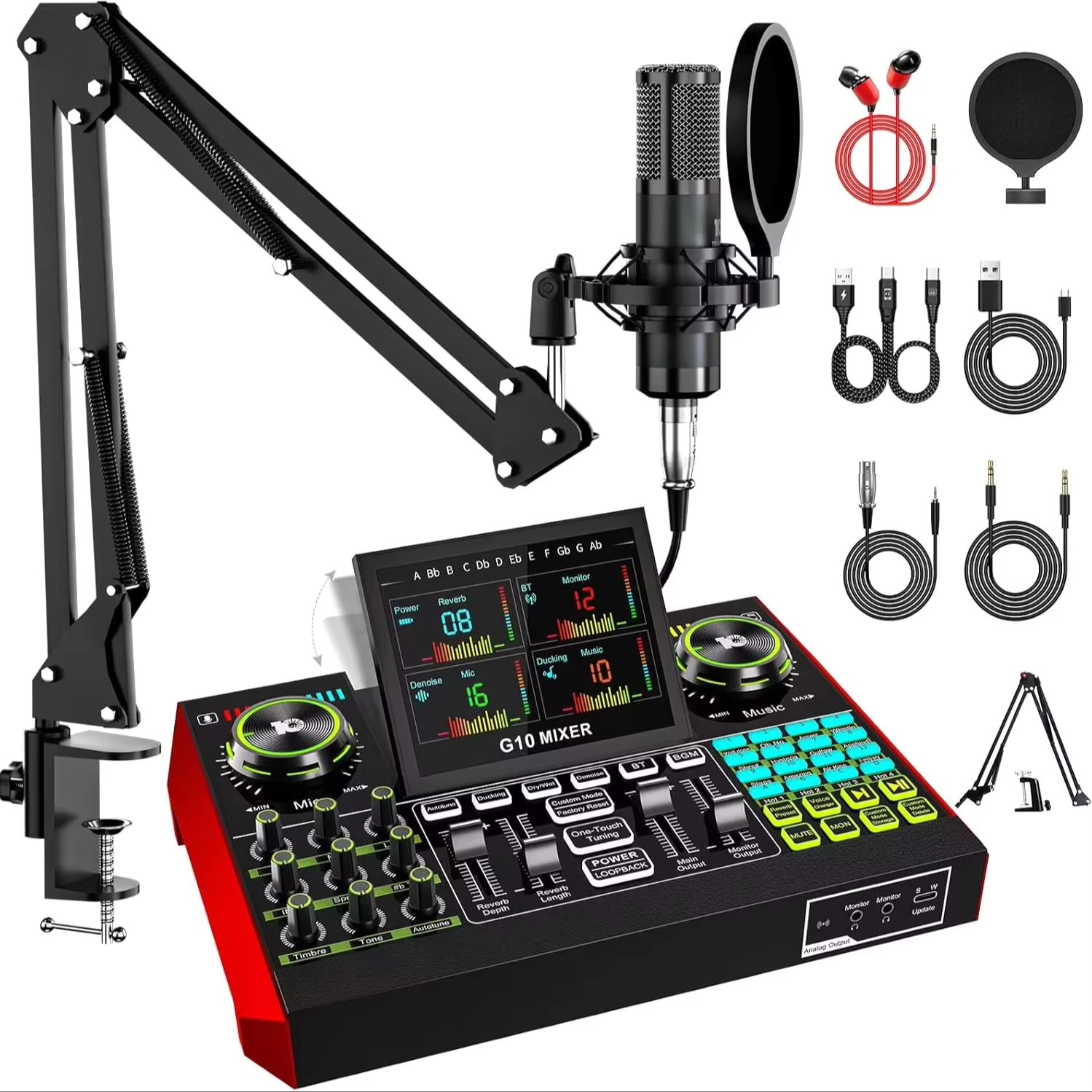 Аудиоинтерфейс Tenlamp G10 для – обзор и цена Audio And Music Mixer