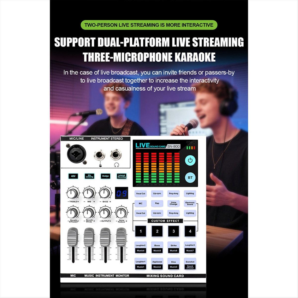 Звуковая карта DTC5 SN800 для  – обзор и цена Audio And Music Mixer